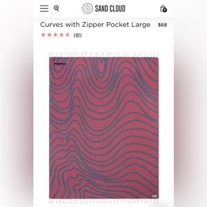 Sand Cloud Large Beach Towel with Zipper Pocket